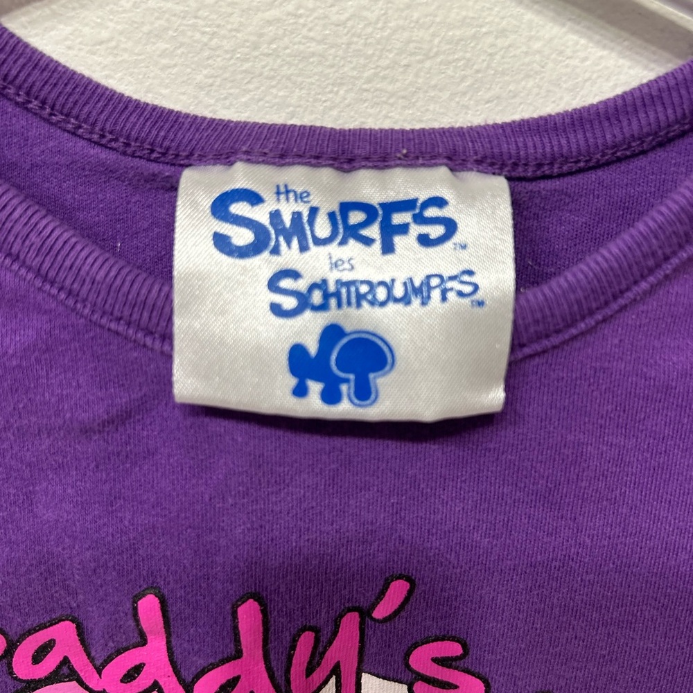 The Smurf Cotton Baby Footie Pajama w/ snap bottom buttons Size 12-18 months - Picture 4 of 5